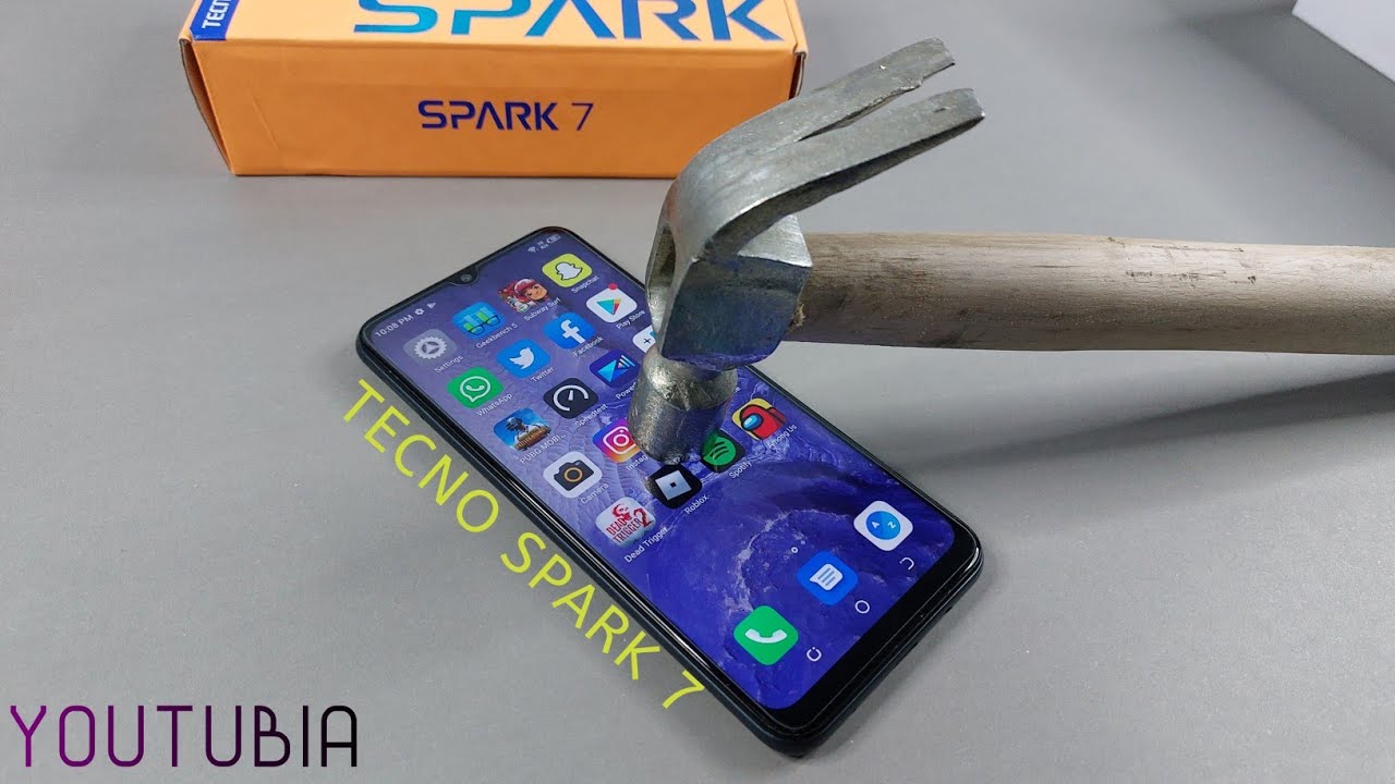 Tecno Spark 7 Sceen Scratch Test