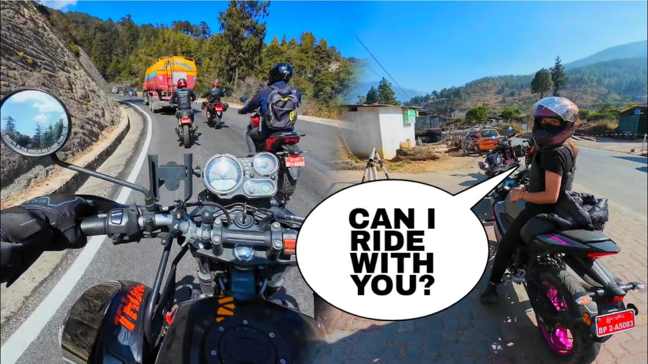 Stranger Female Rider Joins on the Adventure Ride Towards Punakha | Episode I