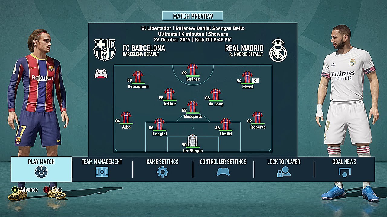 FIFA 21 FC BARCELONA - REAL MADRID | Gameplay PC HDR Ultimate MOD