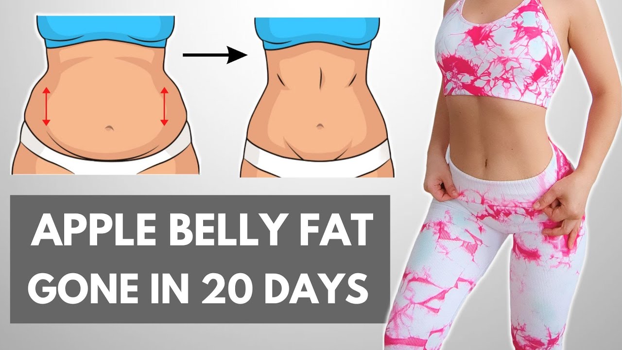 Lose apple belly fat in 20 days, hanging lower belly, love handles, upper bra area