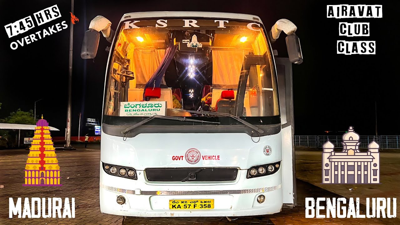 KSRTC Volvo Journey from Madurai to Bangalore | Temple City to IT Hub | Bus Vlog