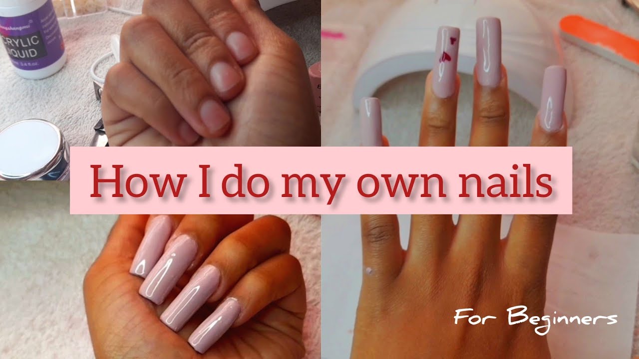 Easy acrylic nails tutorials ||For beginners|| South african youtuber
