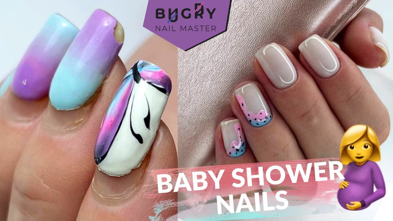 Baby Shower Manicure 🤰E-File Mani W/ Gel Polish
