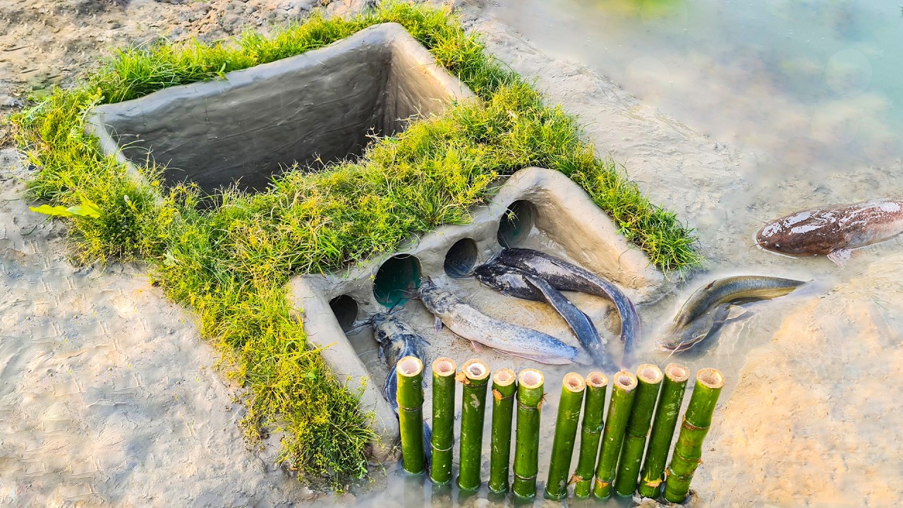 Amazing Easy Fish Trap | Traditional & Sustainable Fishing Technique