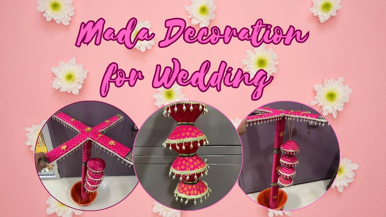Ghar Par Banaya Wedding Mada | Low Cost DIY Shaadi Decor | Handmade Chauki, Patli & Mada Set 💫✨
