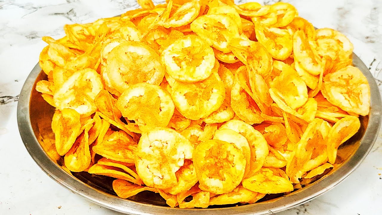 कच्चे केले का हेल्दी चिप्स सिर्फ 5 मिनट में।। banana Chips recipe।। Raw Banana Chips।।