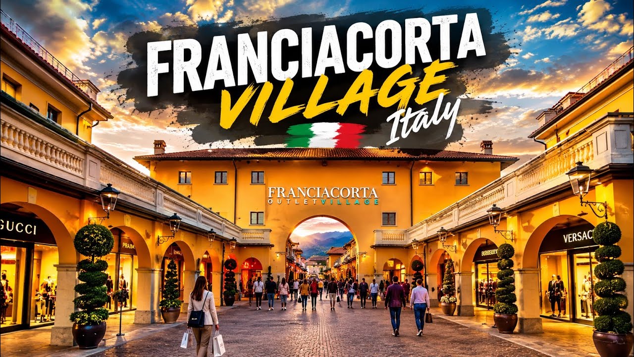 4K | Franciacorta Village | Shopping Outlets Located in ITALY  - The Wine Region of Lombardy