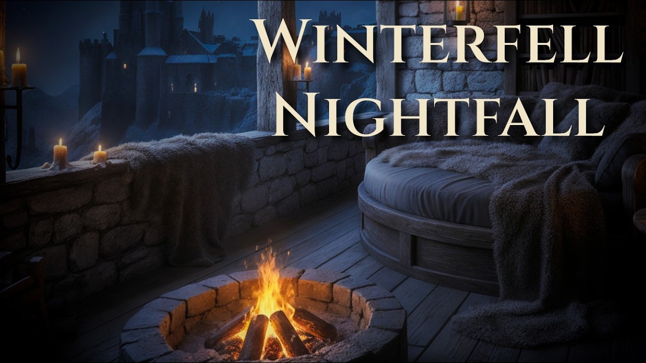 The North at Night ❄️ Crackling Fire & Peaceful Music