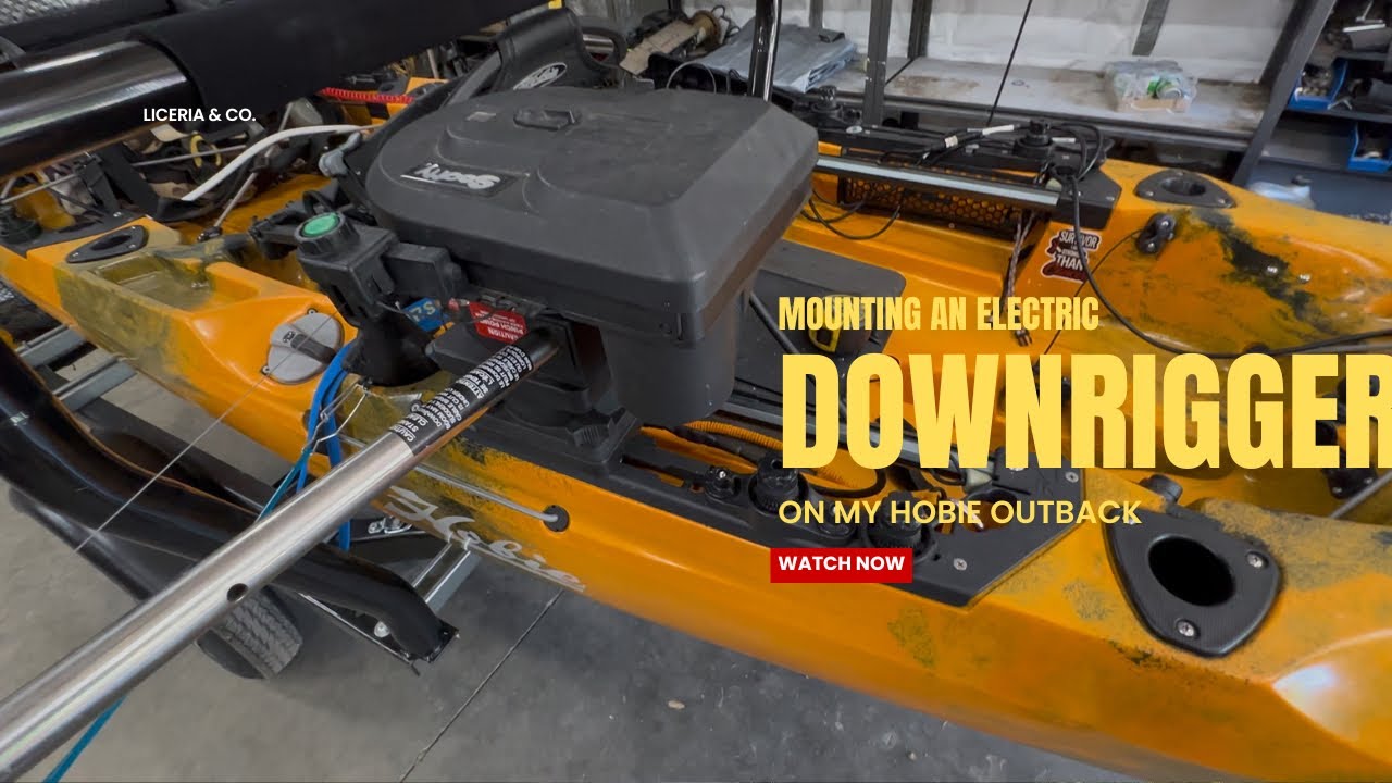 How to mount Electric Scotty Downrigger on Hobie Outback DiY