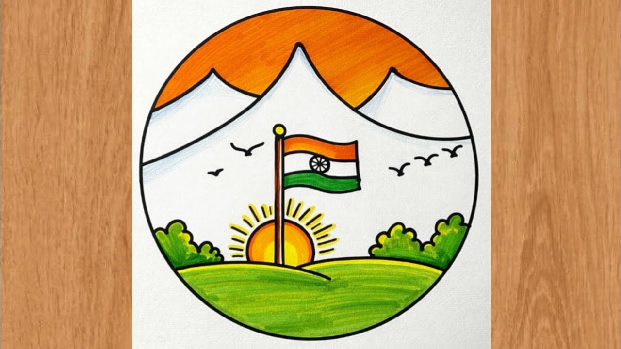 How to Draw Indian Flag | Easy Drawing l 26 January Republic Day Drawing l Indian Flag for Beginners