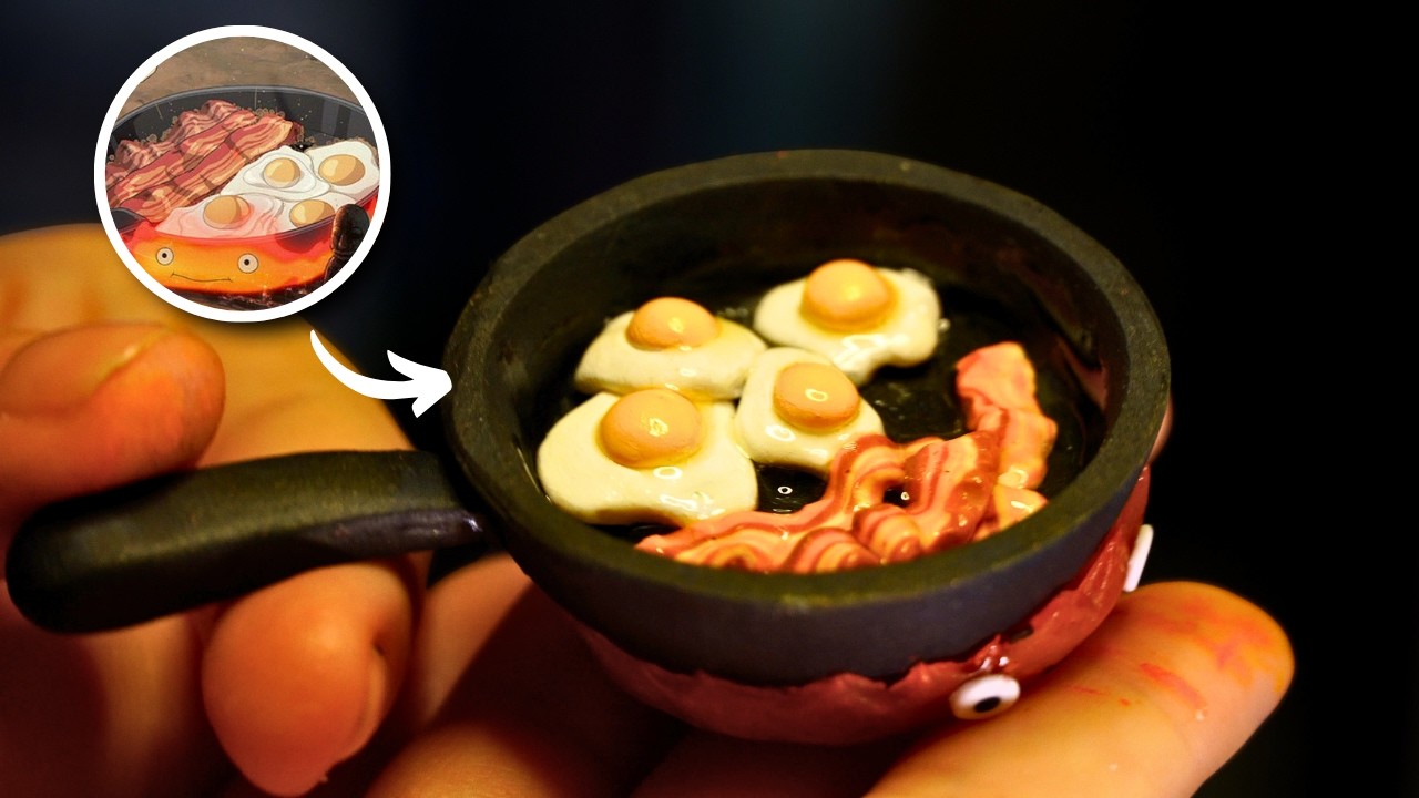 Sculpting Howl's Moving Castle Breakfast (Soft Spoken ASMR) | Miniature Food Art