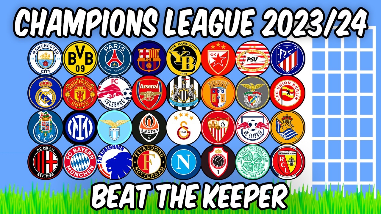 Beat The Keeper - Champions League 2023/24 - Algodoo Marble Race