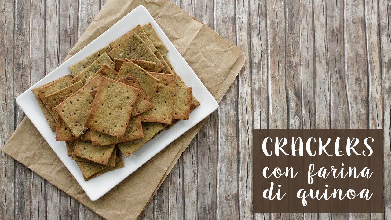 CRACKERS con farina di QUINOA (senza glutine + senza lievito)