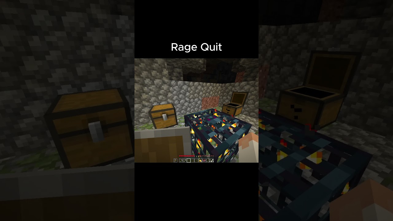 World's Fastest Rage Quit in Minecraft 