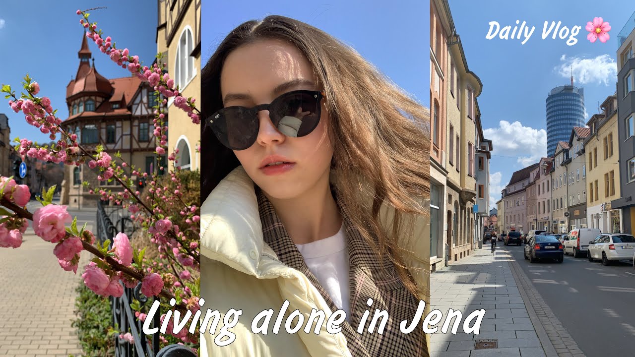 Living alone in Jena, Germany | jogging, studying, enjoying spring time in Jena🌿🌺☀️