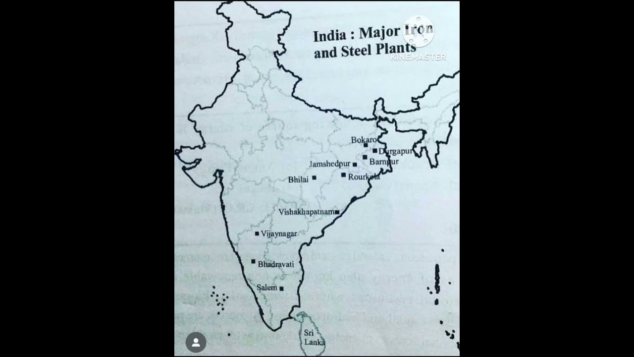 INDIA: MAJOR IRON AND STEEL PLANTS......#maps ..