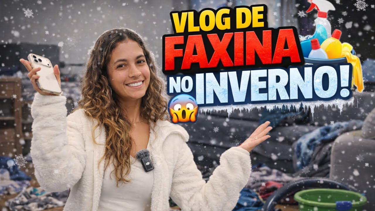 Faxina pesada no inverno ❄️🧹 LEVEI UM SUSTO E QUASE DEU ERRADO😨