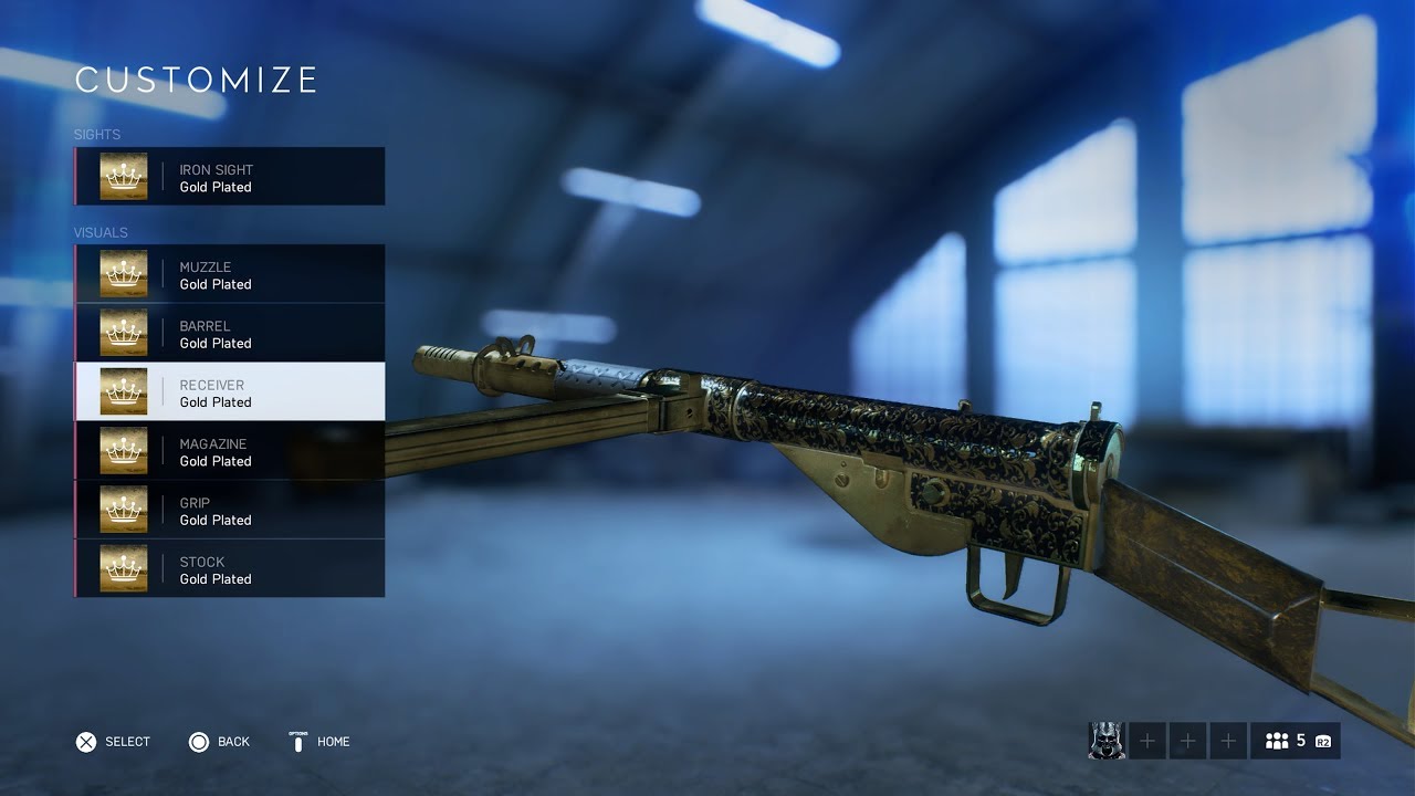 Battlefield 5 GOLD PLATED Sten GAMEPLAY!
