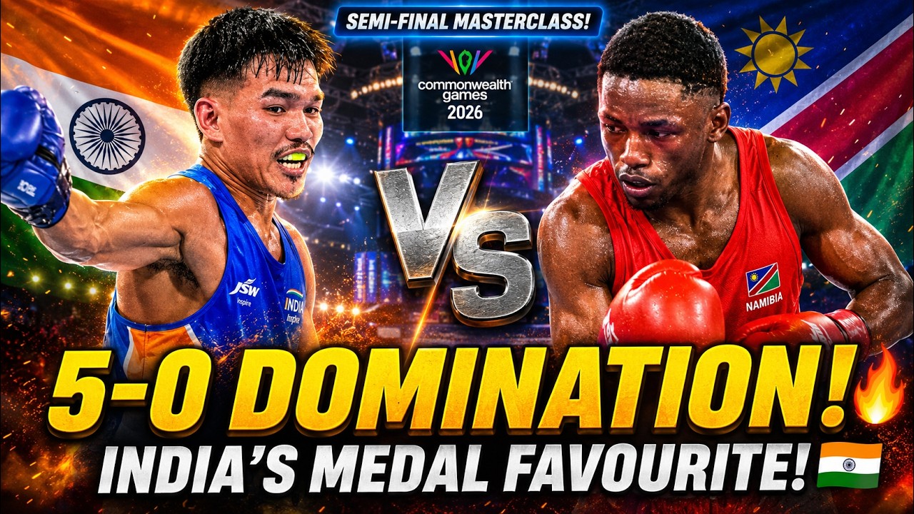 India Favourite Jadumani Singh (IND) 5-0 vs Philip Haoseb (NAM) | Men&rsquo;s 55kg Semi-final CWG 2026 🥊🇮🇳
