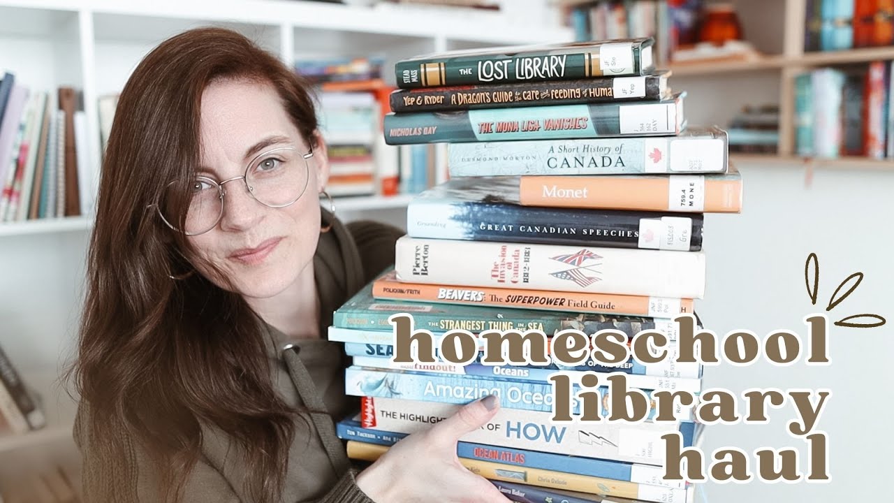 it's homeschool LIBRARY HAUL time! 🪸🌊 with a bit of an ocean emphasis
