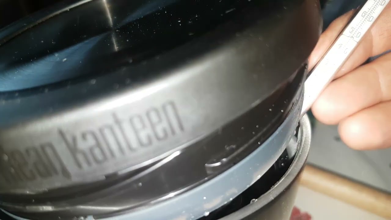 Проверка изотермических свойств KLEAN KANTEEN TK Canister 32 oz замер температуры спустя 11 часов