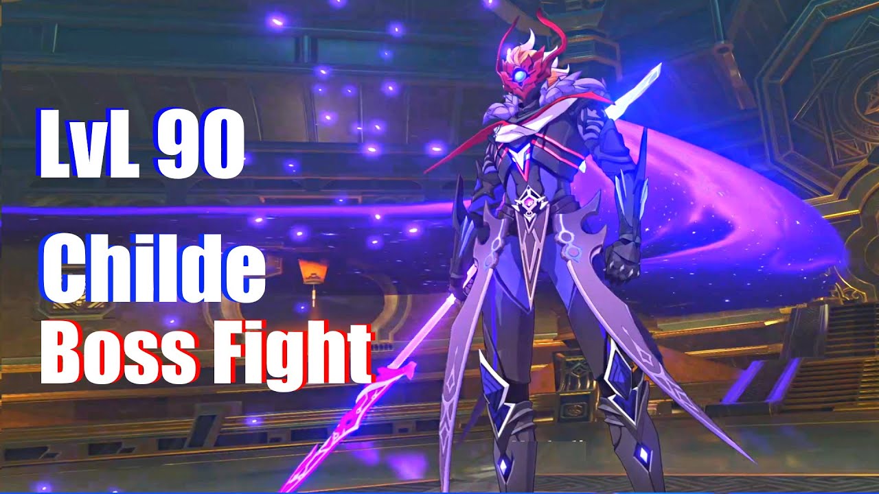 Genshin Impact - Childe Boss Fight (Harbinger Tartaglia vs Aether)
