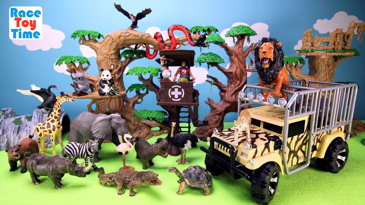Animal Planet Zoo Animals Transporter Toy Playset For Kids - Learn Animal Names