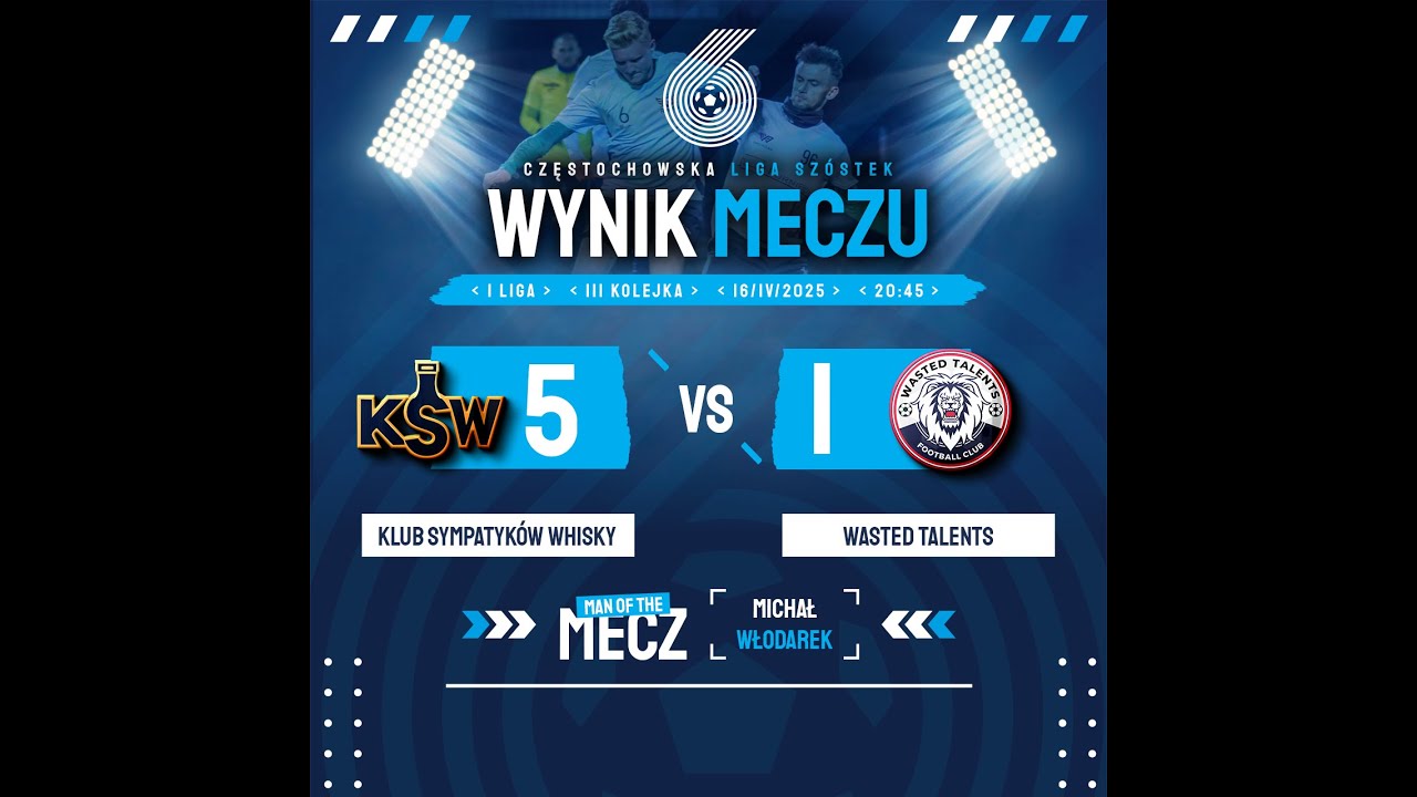 #WIOSNA25 I 3. Kolejka I 1. Liga I Klub Sympatyków Whisky - Wasted Talents