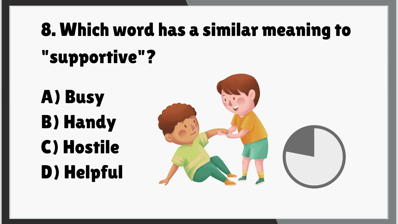 Synonyms Challenge - Beginners Vocabulary Quiz with Pictures!