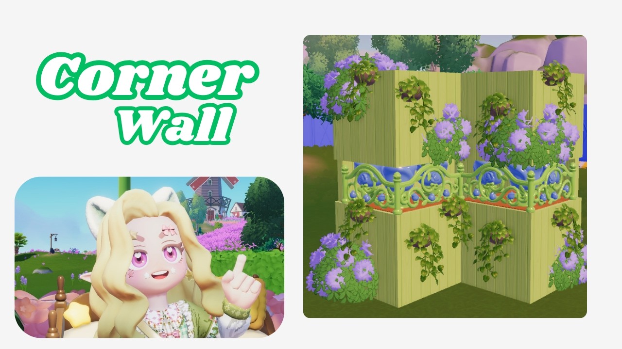 [ Heartopia ] Corner Wall for Greenhouse (no bug)