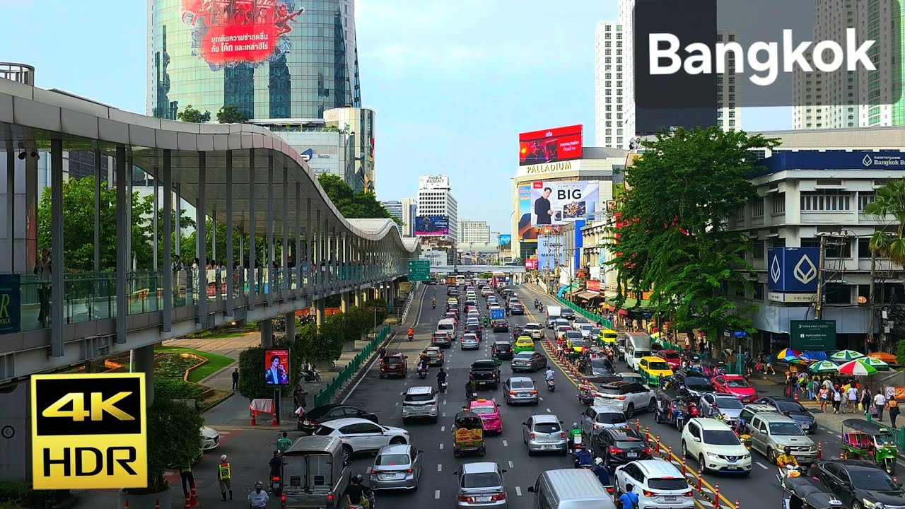 【4K HDR】POV Bangkok Skywalk on a Crazy Busy Day is relaxing?
