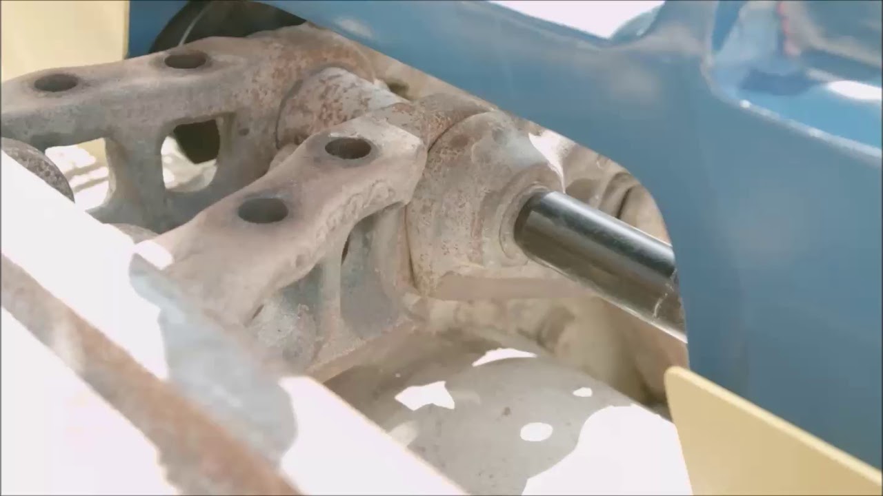 Excavator  track link removal
