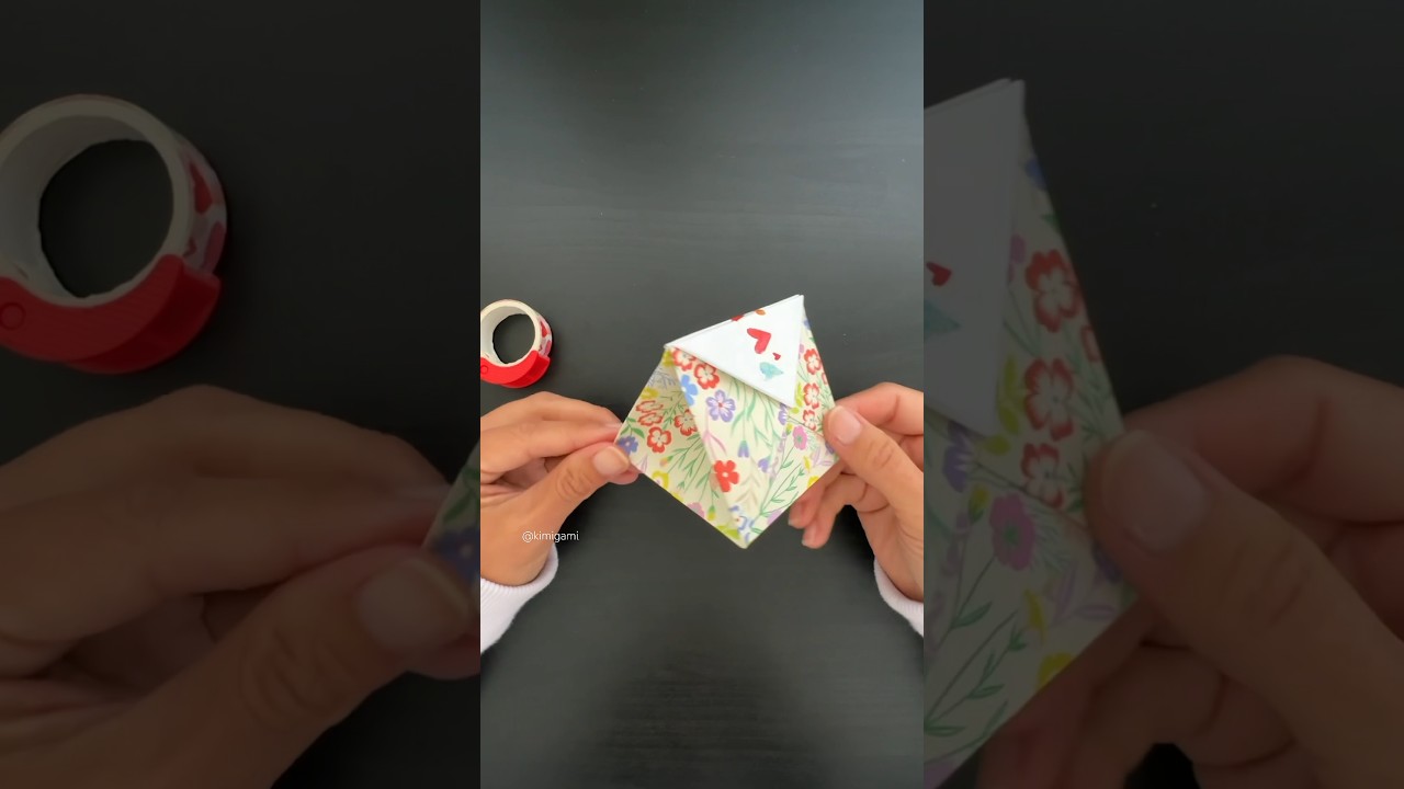 How to fold gift bag using A4 size paper (Kimigami) 