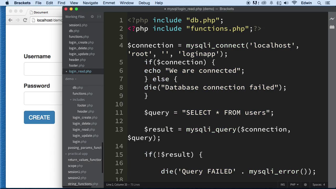 PHP and database | 017 Making All Files Modular and Refactoring