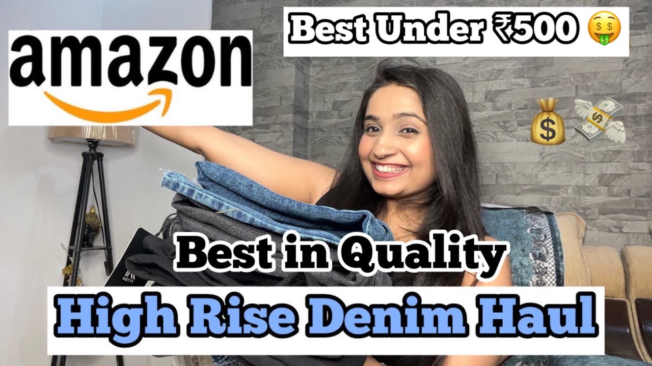 High Rise Denims try on haul under 500 from Amazon | MUST BUY
