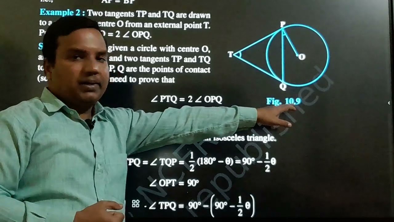 Circle Class 10th Maths Ncert theorem 10•2, Example 1,2,3 part 3 ll Ncert Solution Cbse
