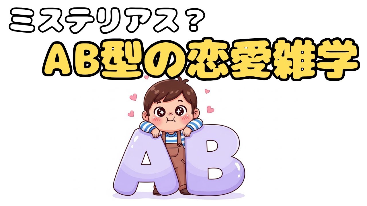 やっぱりミステリアス？AB型の恋愛雑学