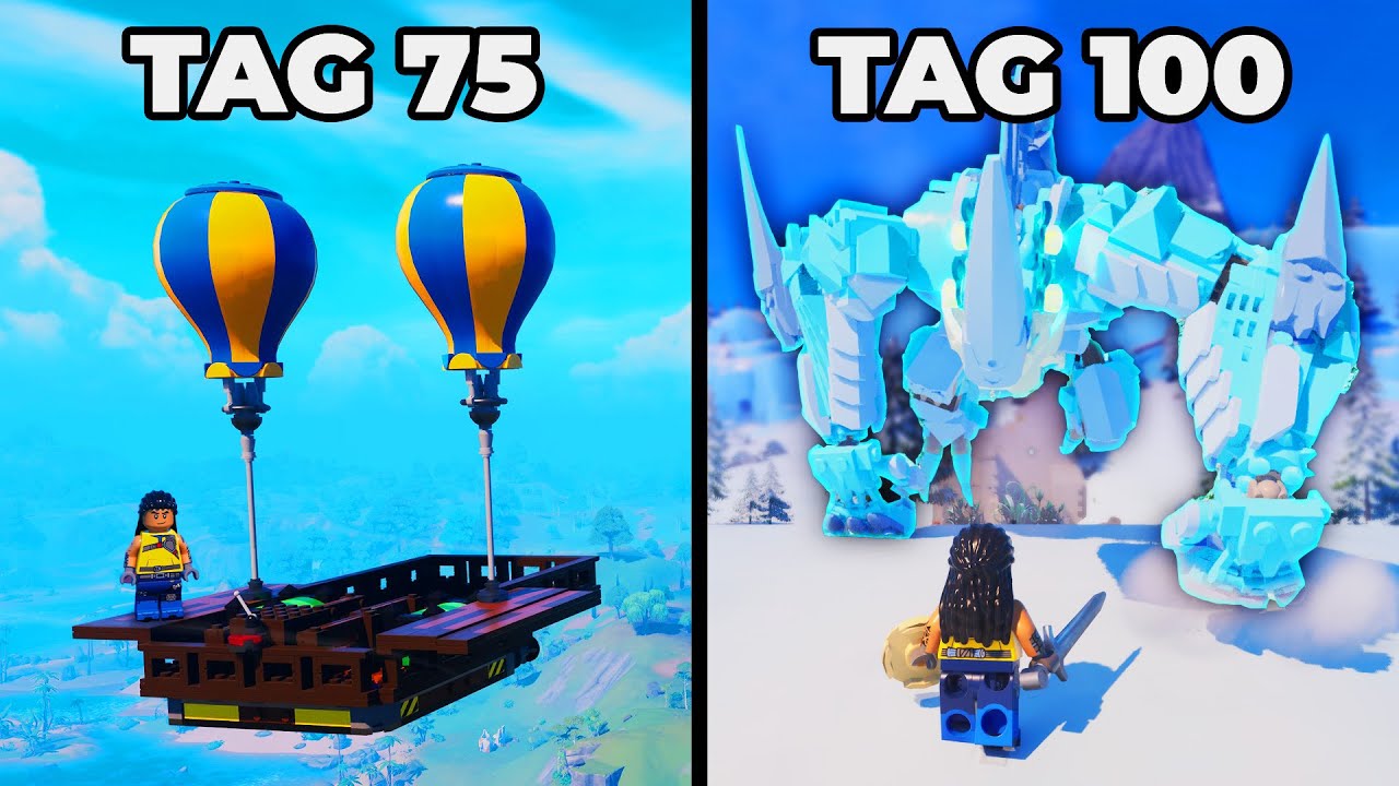 Ich habe 100 Tage Lego Fortnite gespielt!