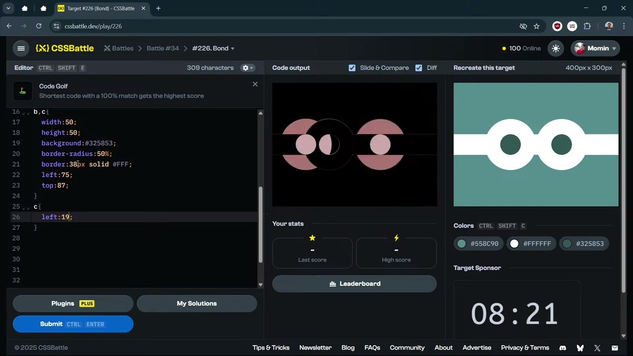 CSS Battle Target 226 (Bond) Livestream with Momin Ahmad