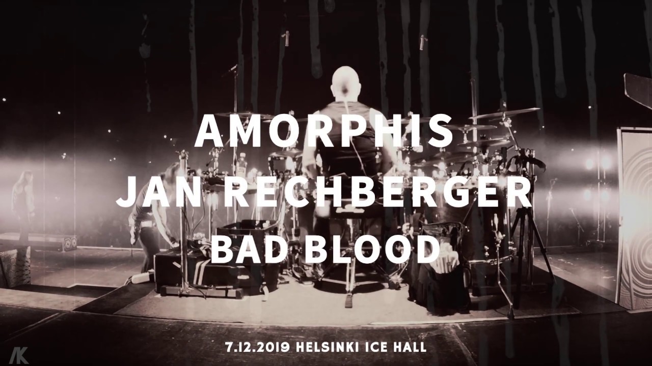 AMORPHIS Jan Rechberger Drumcam 'Bad Blood' / 7.12.2019 Helsinki Ice Hall