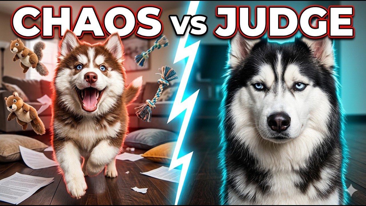 Sasha vs Akira | Husky Playtime Gone Wild