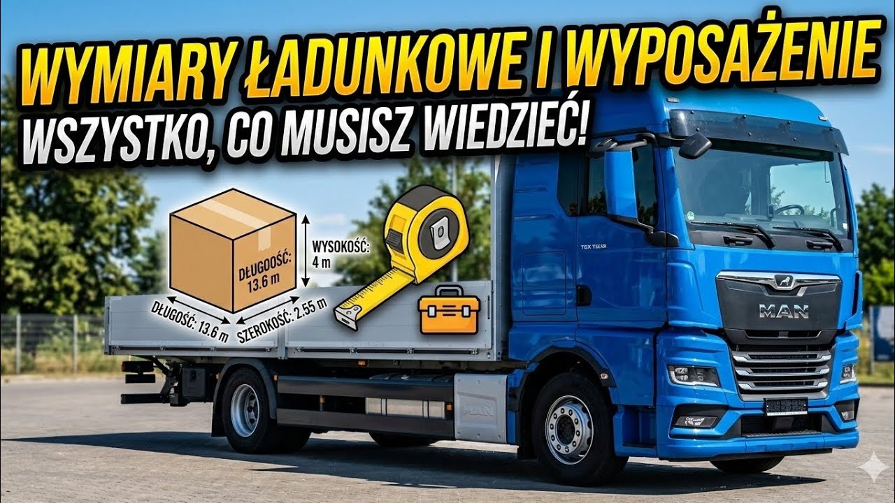 Wymiary paki i moje wyposażenie ciężar&oacute;wki! MAN TGL 12.250 