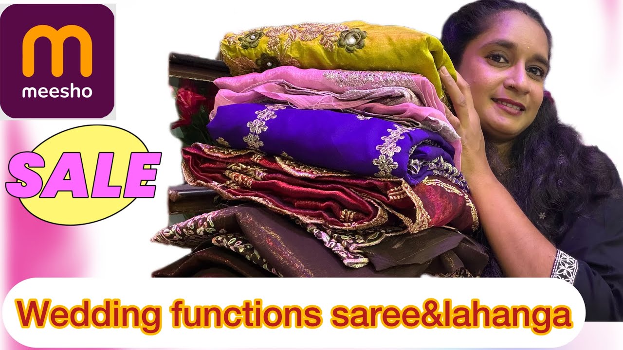 🌷🌷Beautiful  viral  wedding saree & lahanga messho  #meesho #viralvideo 