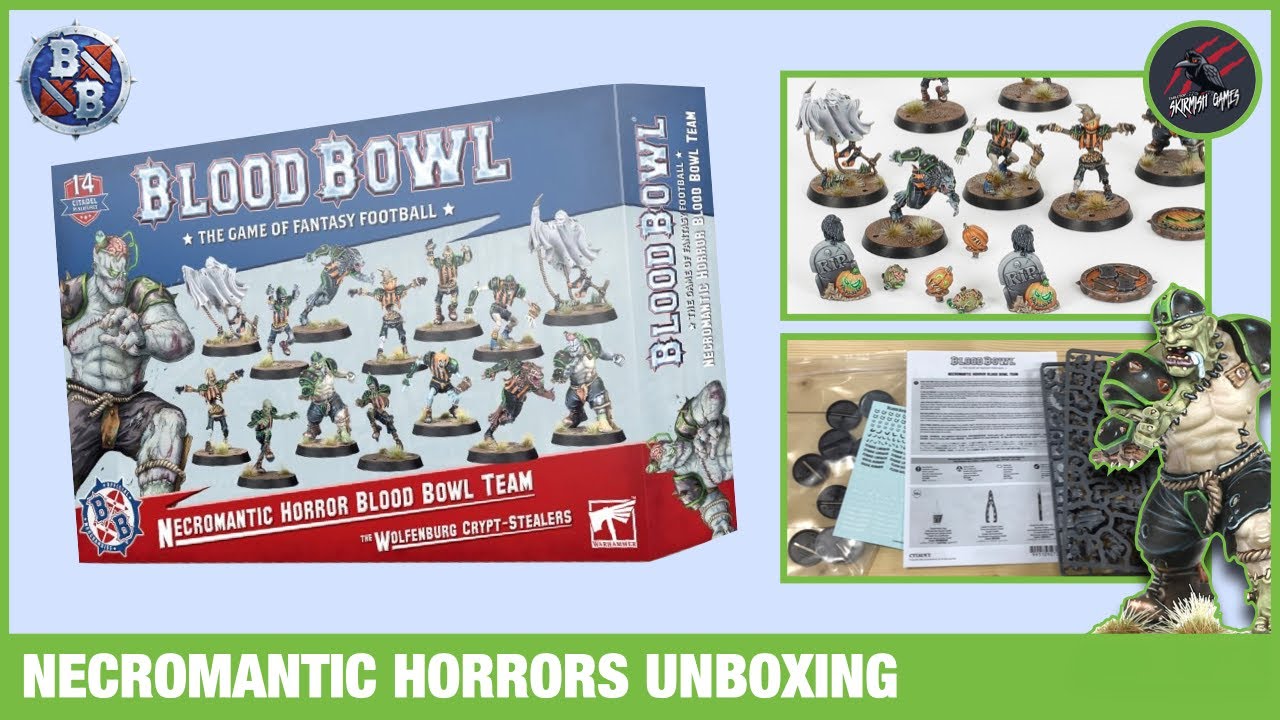 NECROMANTIC HORRORS UNBOXING & BUILD - Warhammer Blood Bowl Team Sylvanian Spotlight