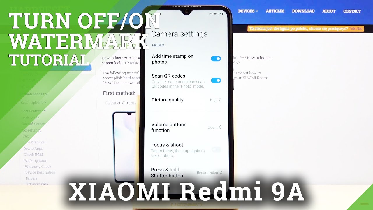 How to Add Time Camera Watermark in XIAOMI Redmi 9A &ndash; Customize Camera Watermark