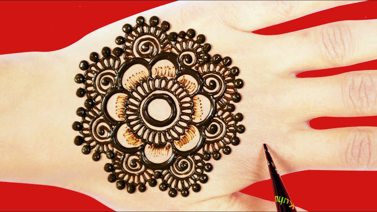 Mehandi Lagane Ka Tarika - Circle Mehndi Design - Mehandi Designs Simple Back Hand - Mehandi