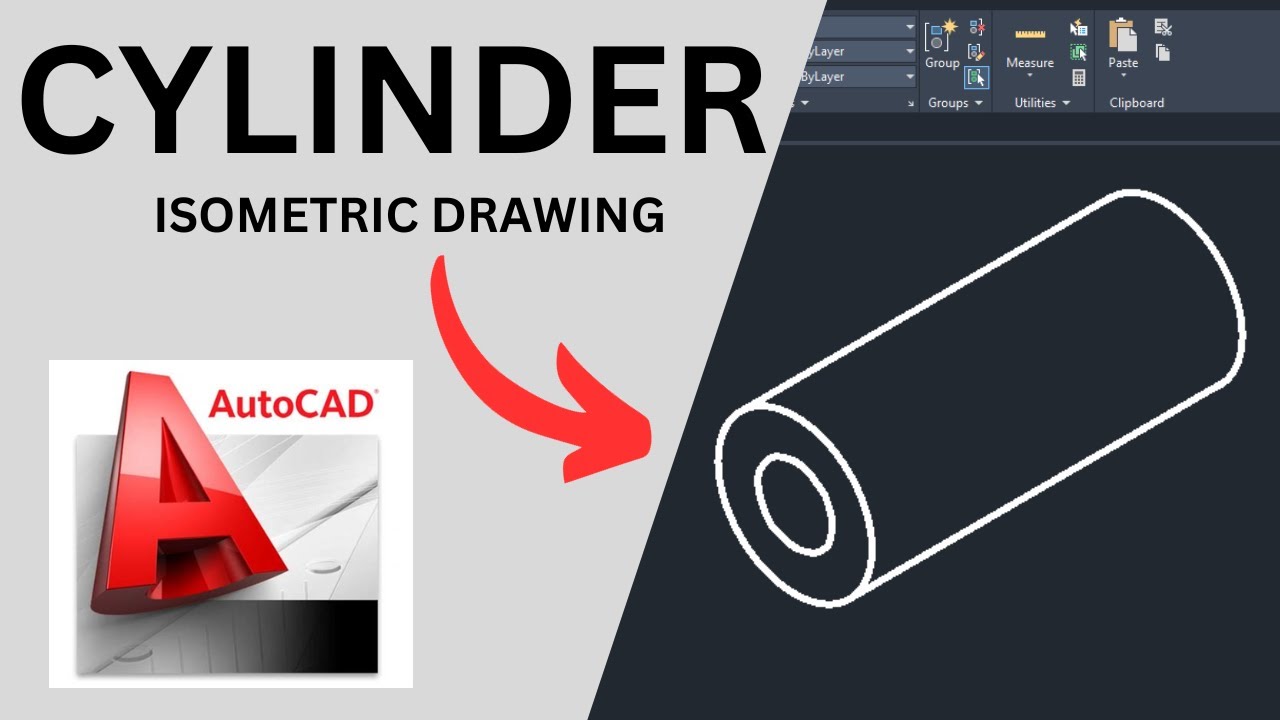 Как нарисовать ЦИЛИНДР (изометрия 2D) — AutoCAD