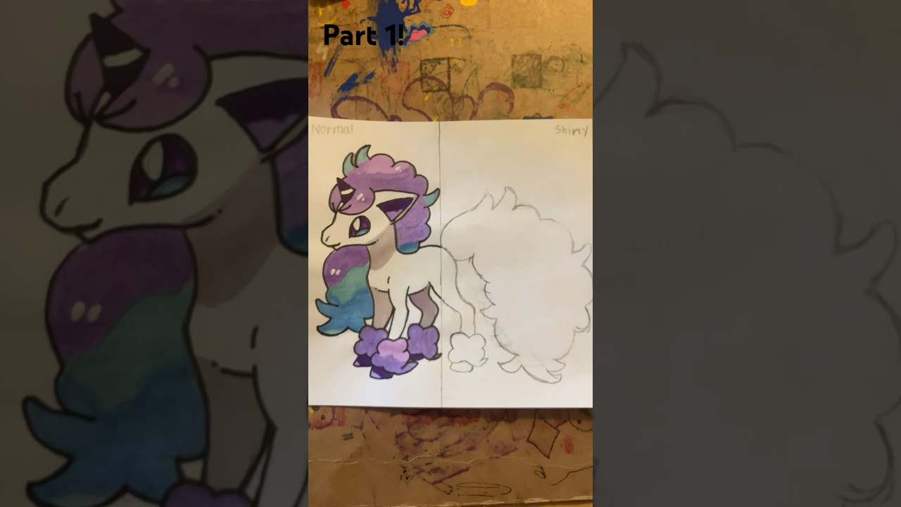 Drawing Galarian Ponyta!! Part 1 