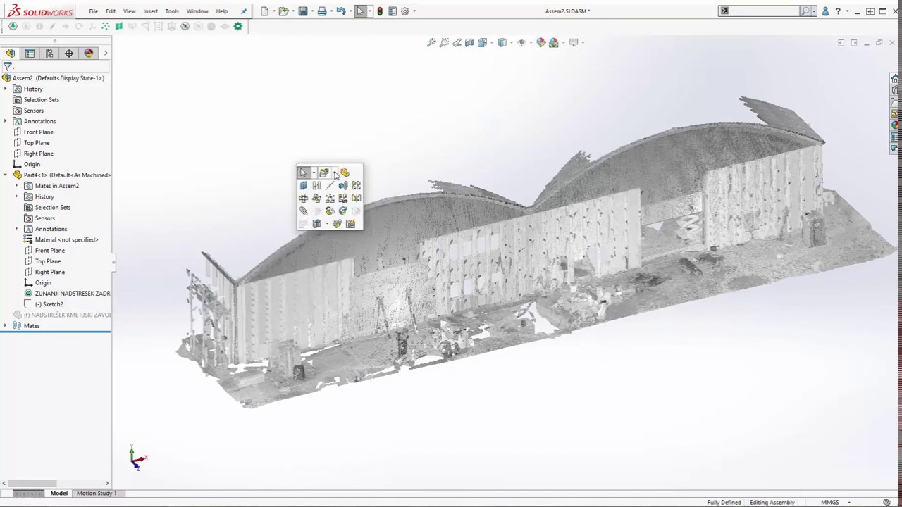 From Point Cloud to solid model in SolidWorks