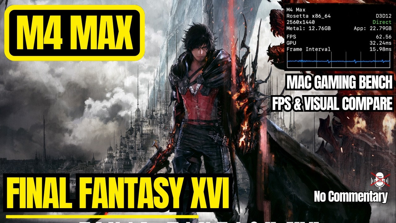 Final Fantasy XVI &mdash; 1440p Gameplay Benchmark (CrossOver Preview)